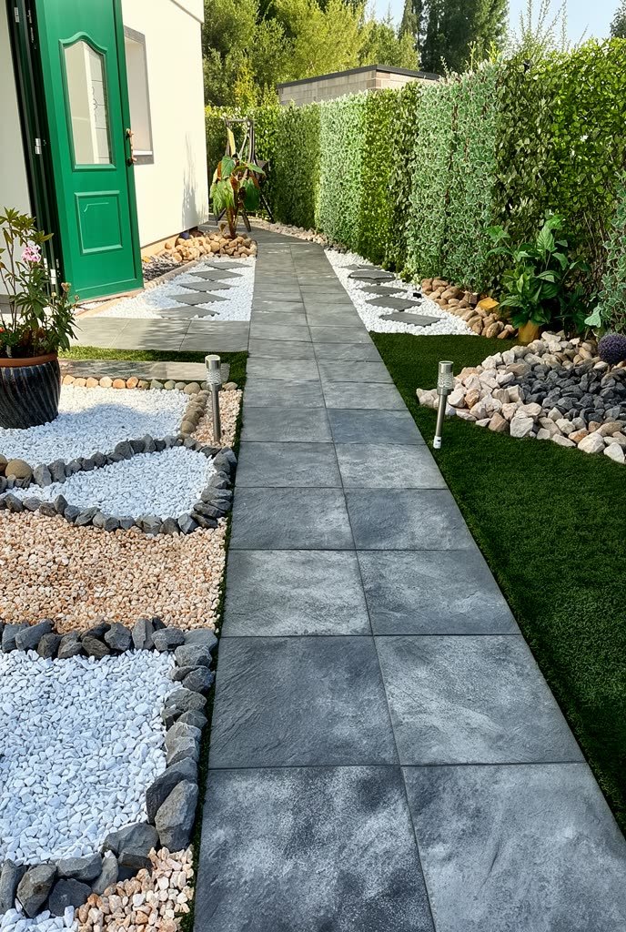 L’allée du jardin menant à l’entrée du hammam.